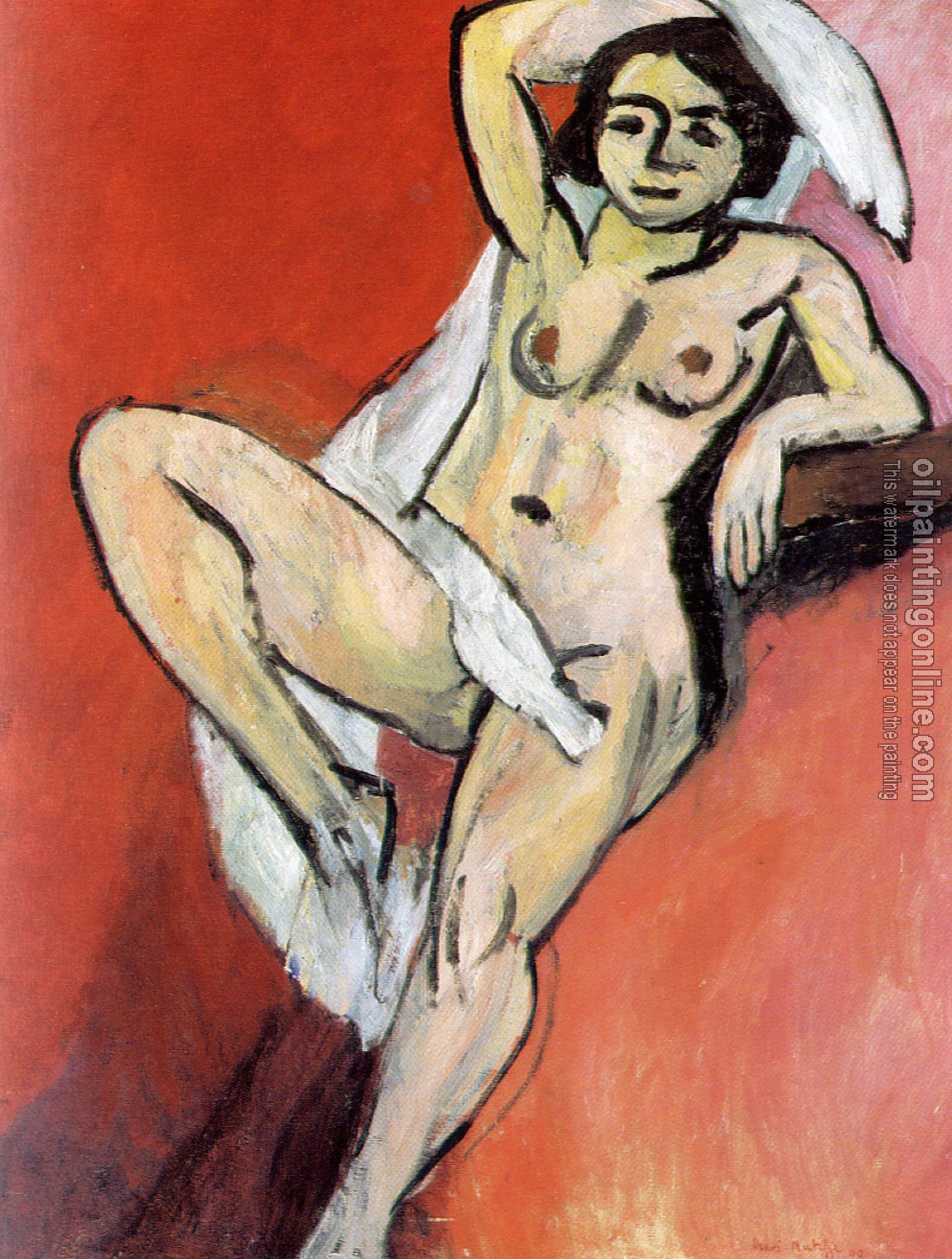 Matisse, Henri Emile Benoit - nude with a white scarf